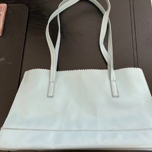 Baby Blue Leather Purse